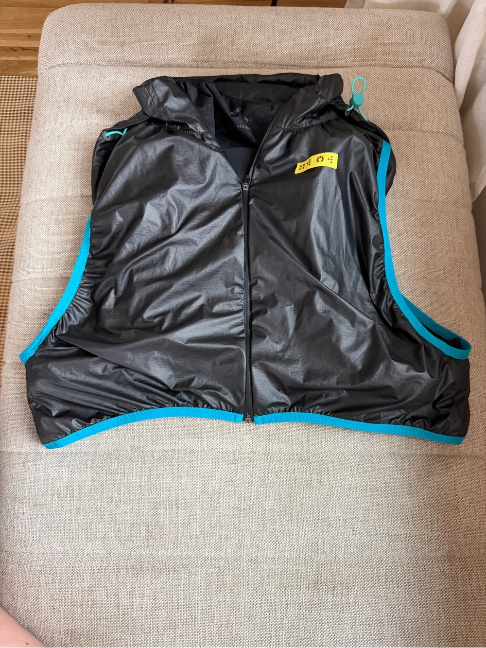 ASOS Black Hooded Running Vest